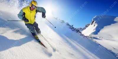 Skifahren im Schnee filme